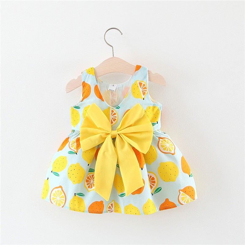 Vestido Infantil Limãozinho vestido Loja Click Certo Verde 4-6 Meses 