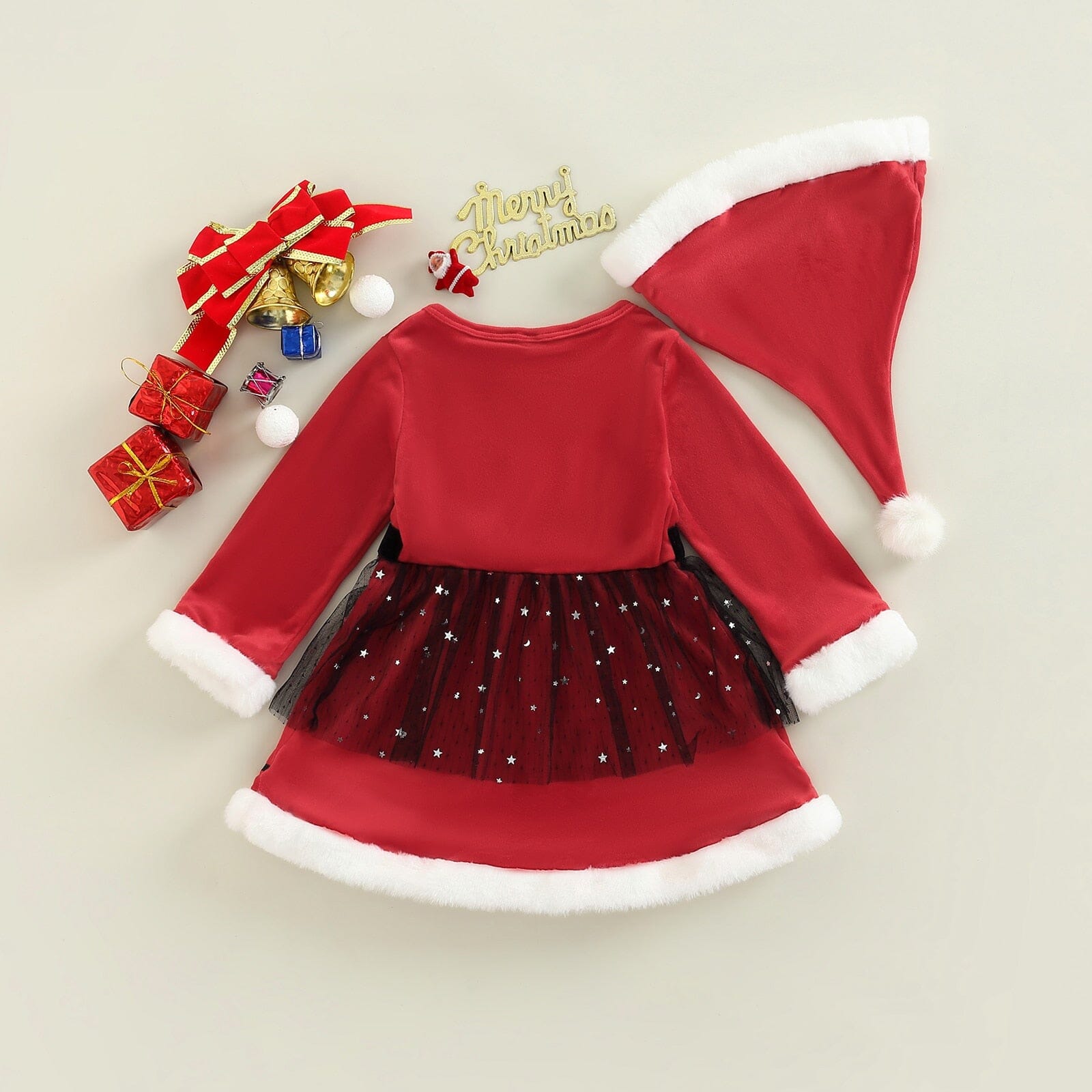 Vestido Infantil Mamãe Noel + Gorro 0 Loja Click Certo 