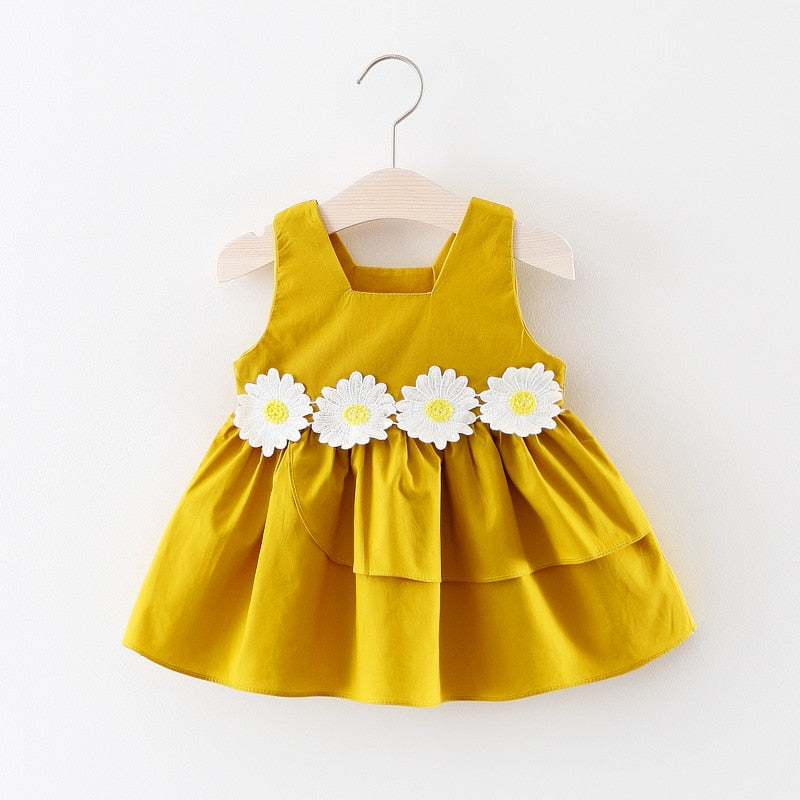 Vestido Infantil Margarida vestido Loja Click Certo Amarelo 4-6 Meses 