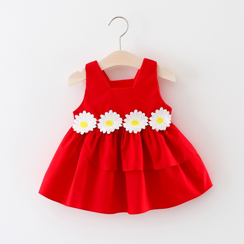Vestido Infantil Margarida vestido Loja Click Certo Vermelho 4-6 Meses 