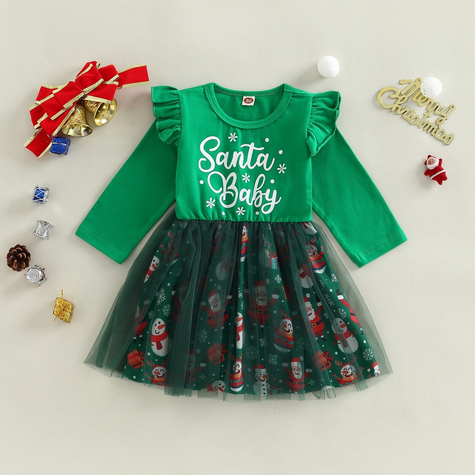 Vestido Infantil Natal Alegre 0 Loja Click Certo 