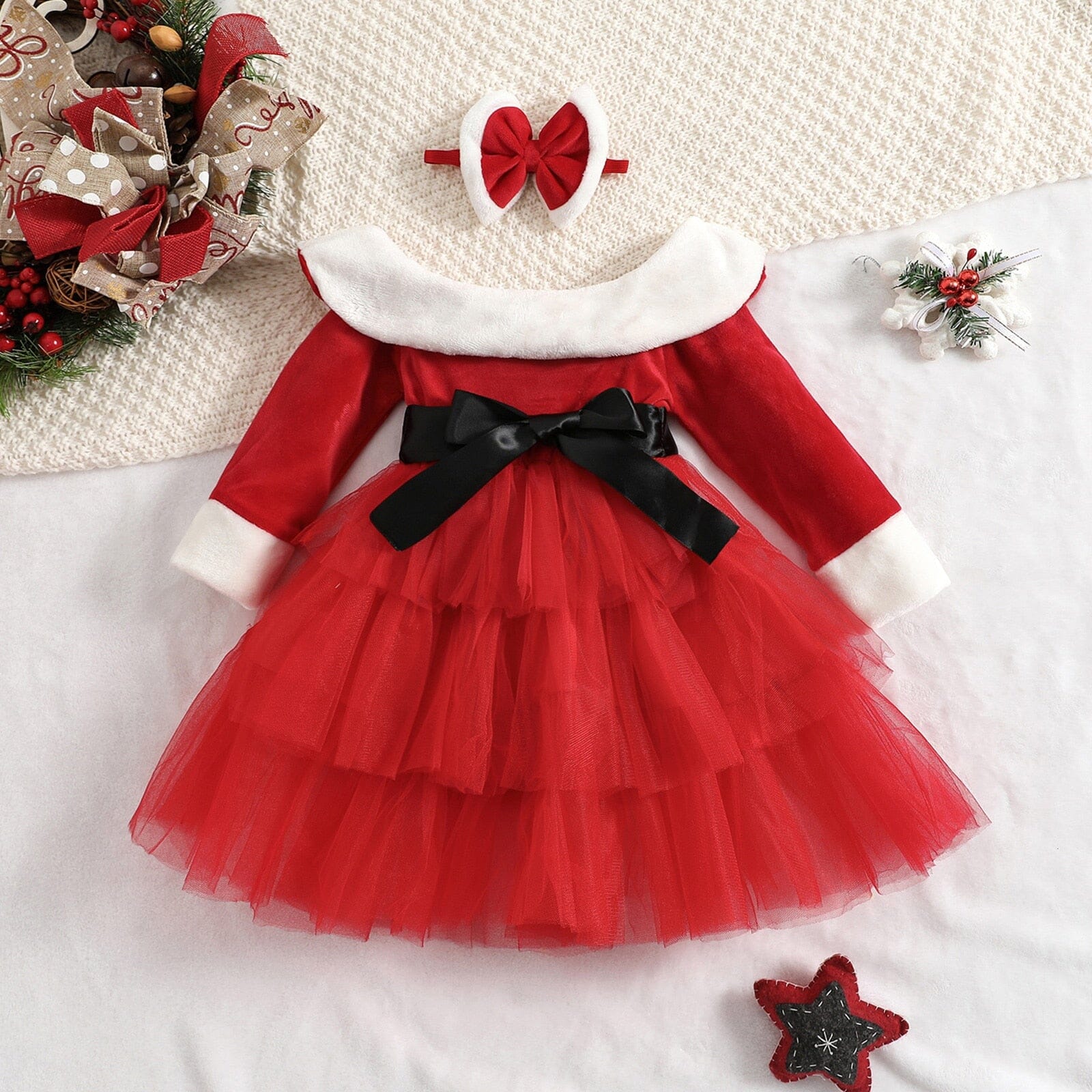 Vestido Infantil Natal Chique 0 Loja Click Certo 