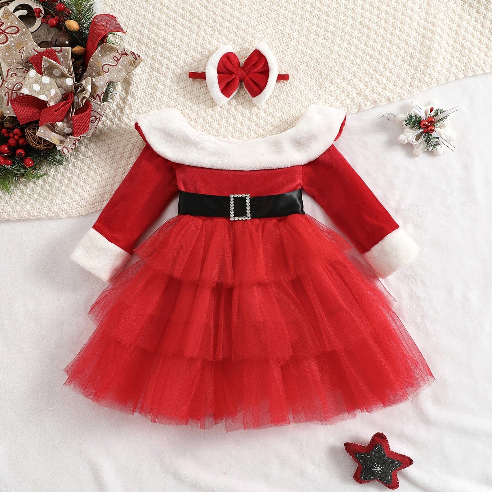 Vestido Infantil Natal Chique 0 Loja Click Certo 