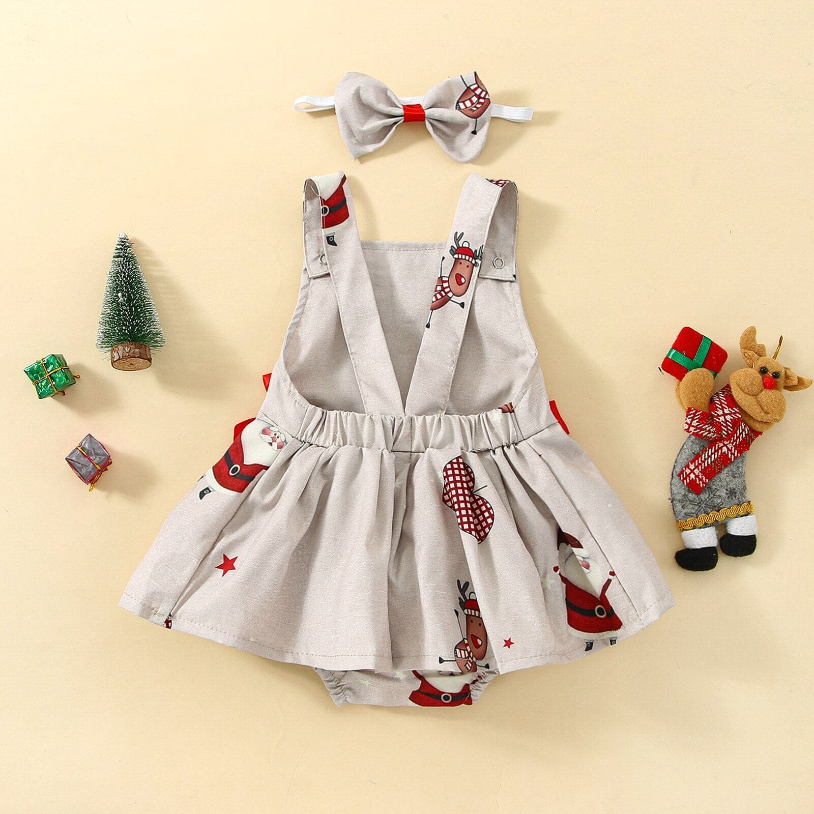 Vestido Infantil Noelzinho + Faixa 0 Loja Click Certo 