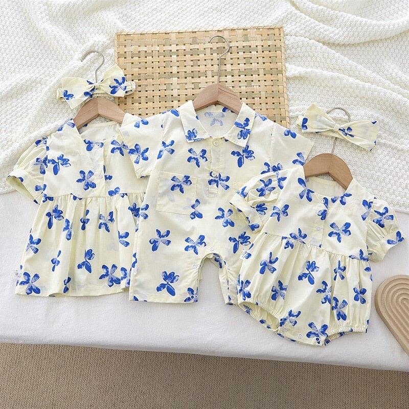 Vestido Infantil Primavera Azul Loja Click Certo 