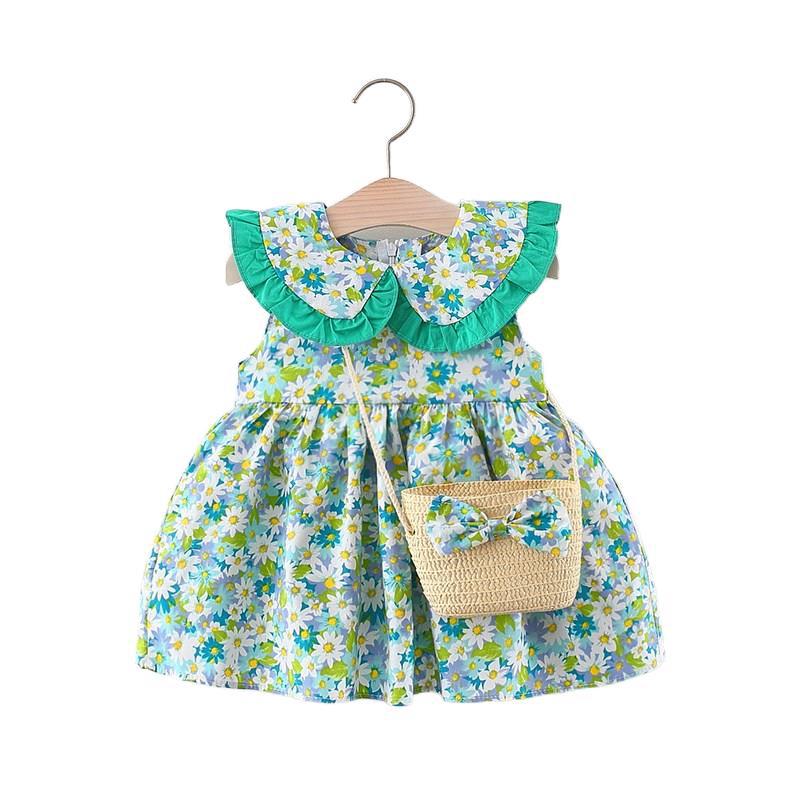 Vestido Infantil Primavera + Bolsinha vestido Loja Click Certo 