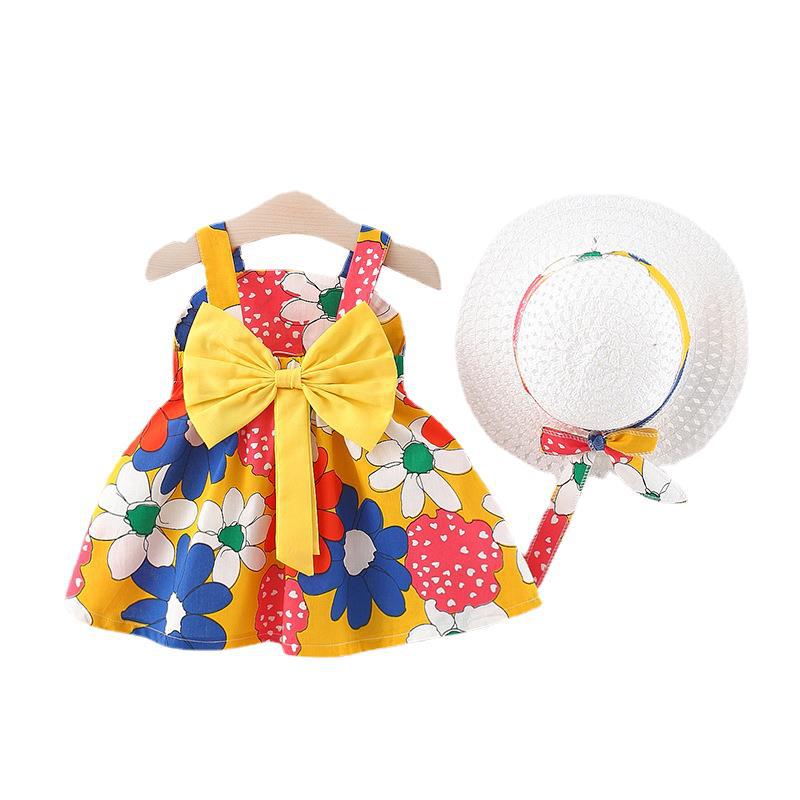 Vestido Infantil Primavera Encantada + Chapéu vestido Loja Click Certo 