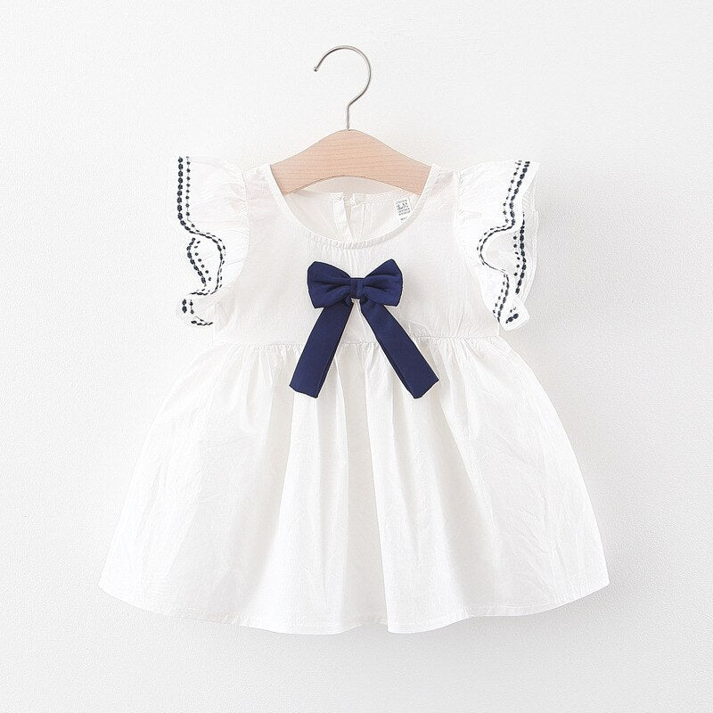 Vestido Infantil Princesa vestido Loja Click Certo Branco 6-12 Meses 