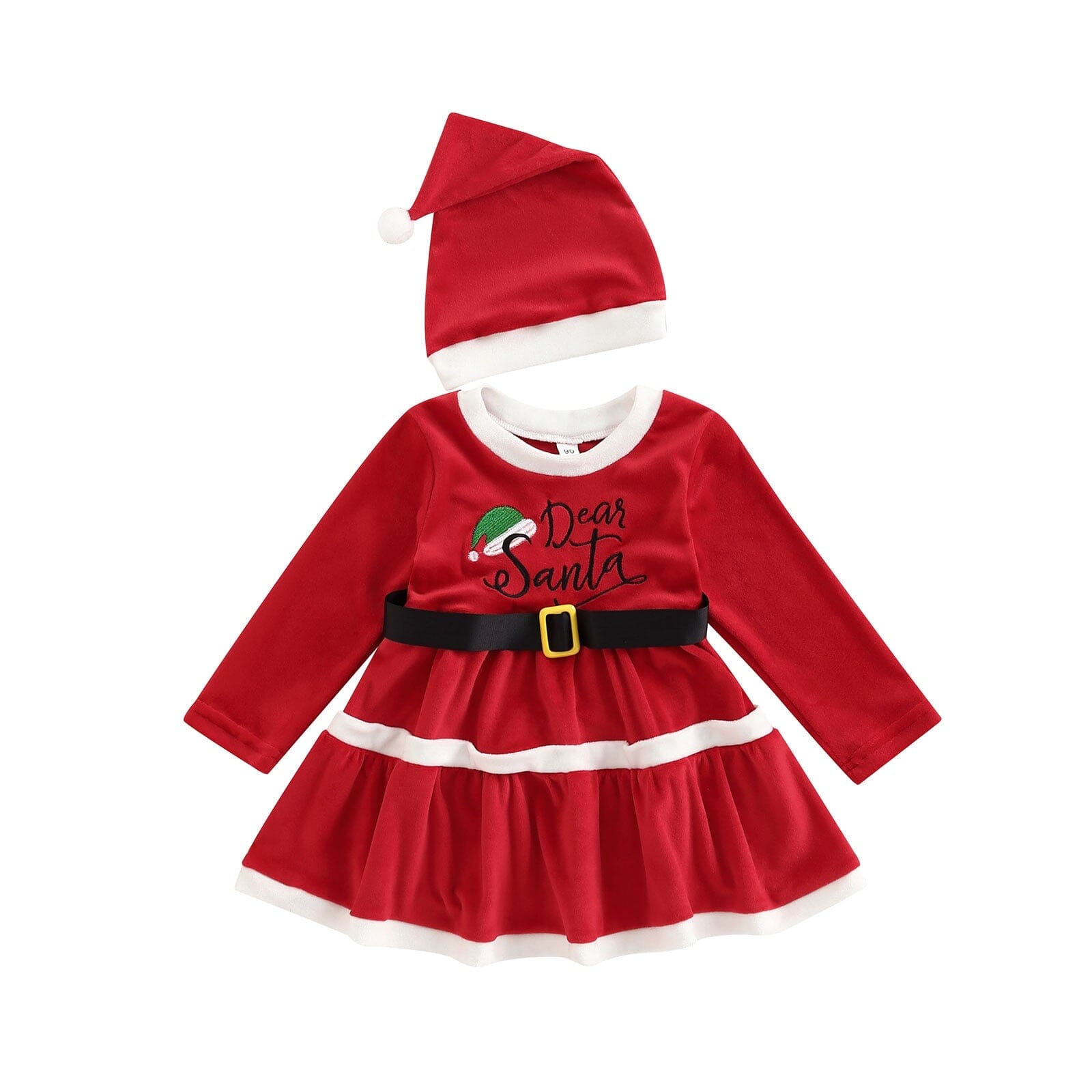 Vestido Infantil "Querido Papai Noel" + Gorro 0 Loja Click Certo 