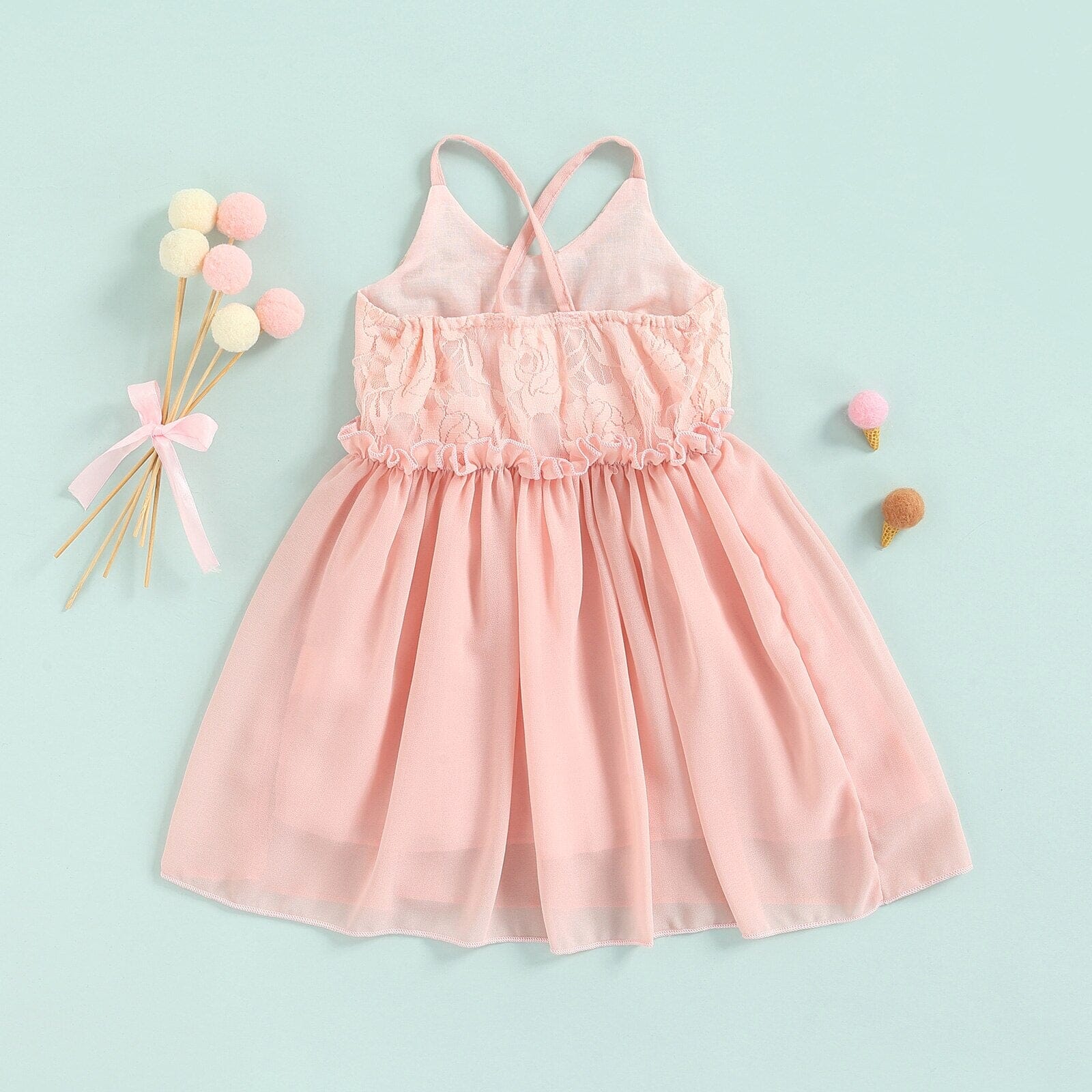 Vestido Infantil Rosa Flores Loja Click Certo 