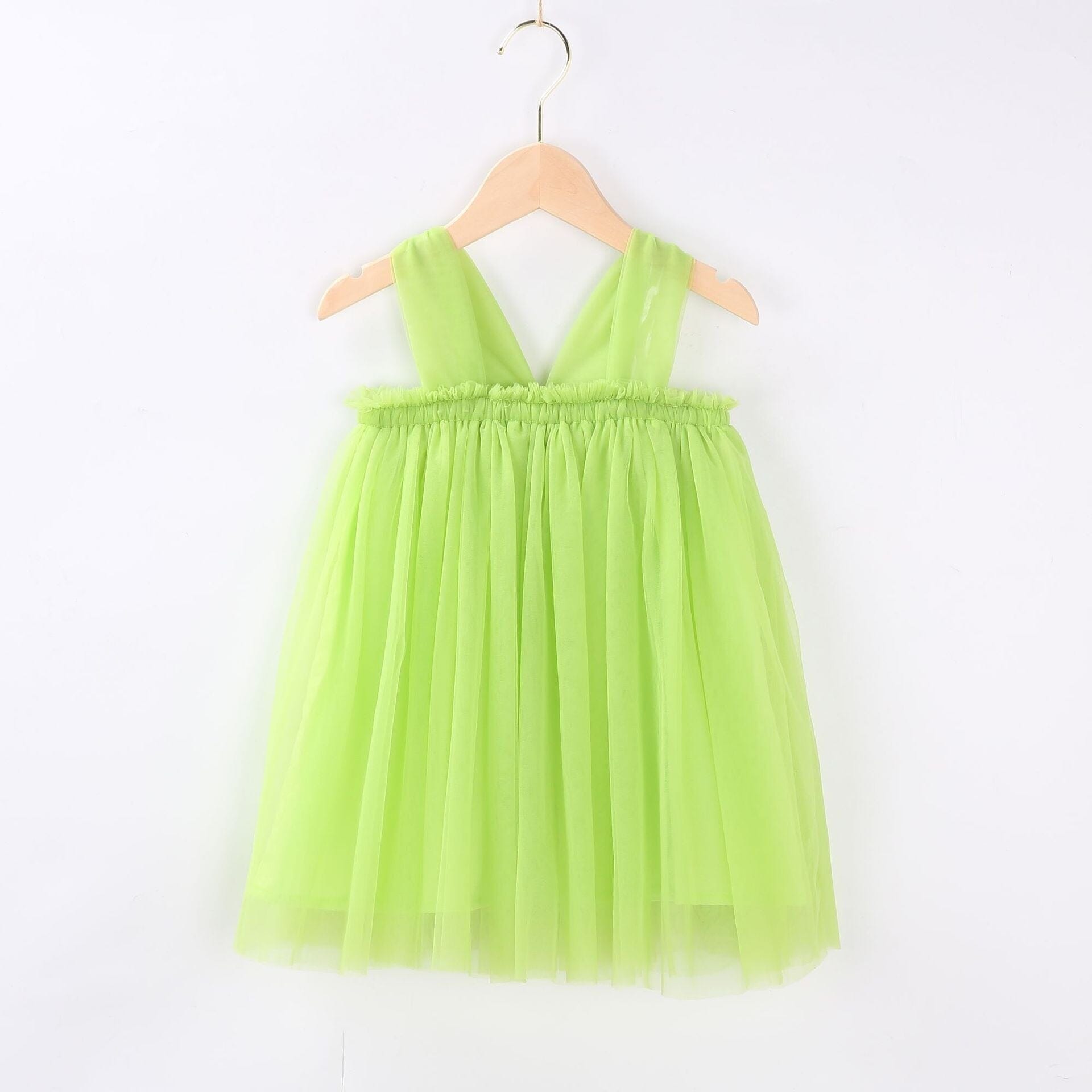 Vestido Infantil Tule Loja Click Certo Verde 6-12 Meses 