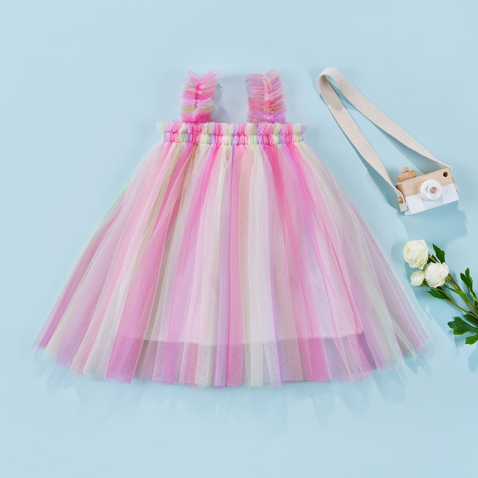 Vestido Infantil Tule Princesinha vestido Loja Click Certo Cores 2-3 anos 55cm 
