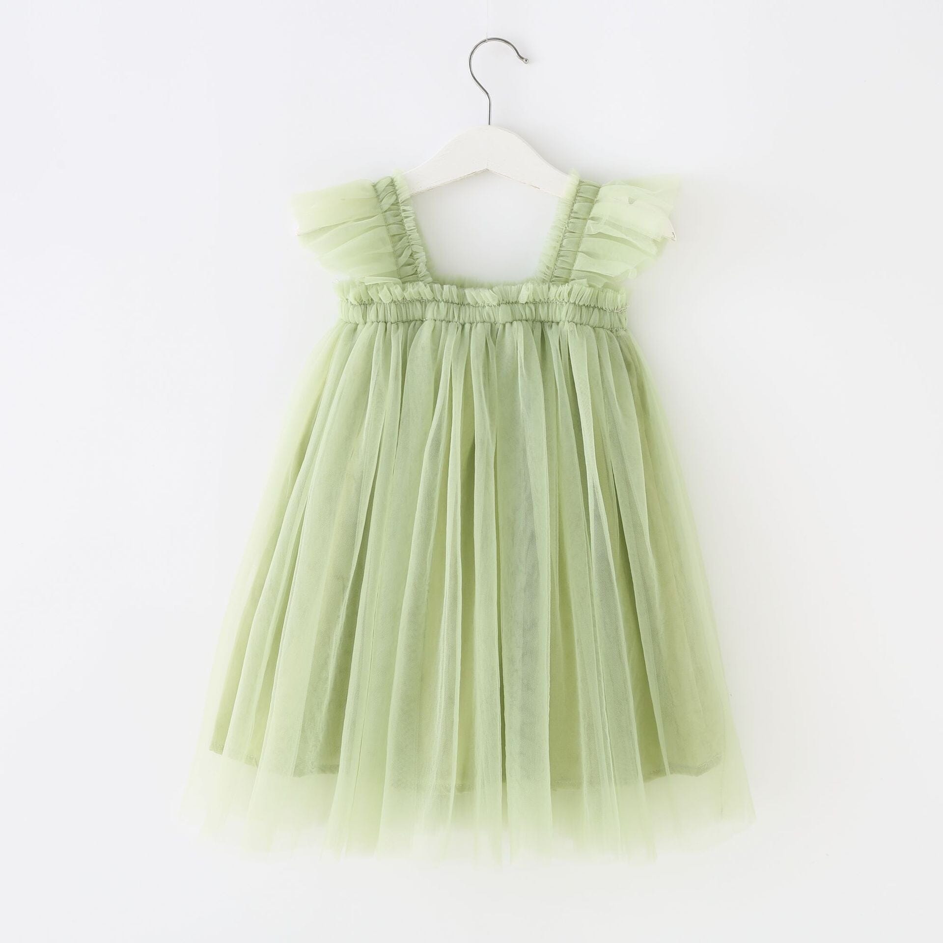 Vestido Infantil Tulezinho Loja Click Certo Verde 6-12 Meses 
