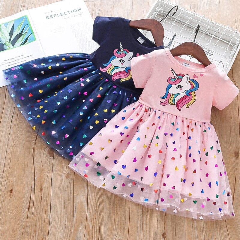 Vestido Infantil Ropa De Unicornio Para Niñas Mãe Vestidos De