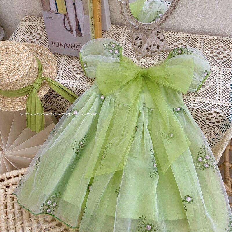 ¨Vestido Infantil Verde Tule Loja Click Certo Verde 12-24 Meses 