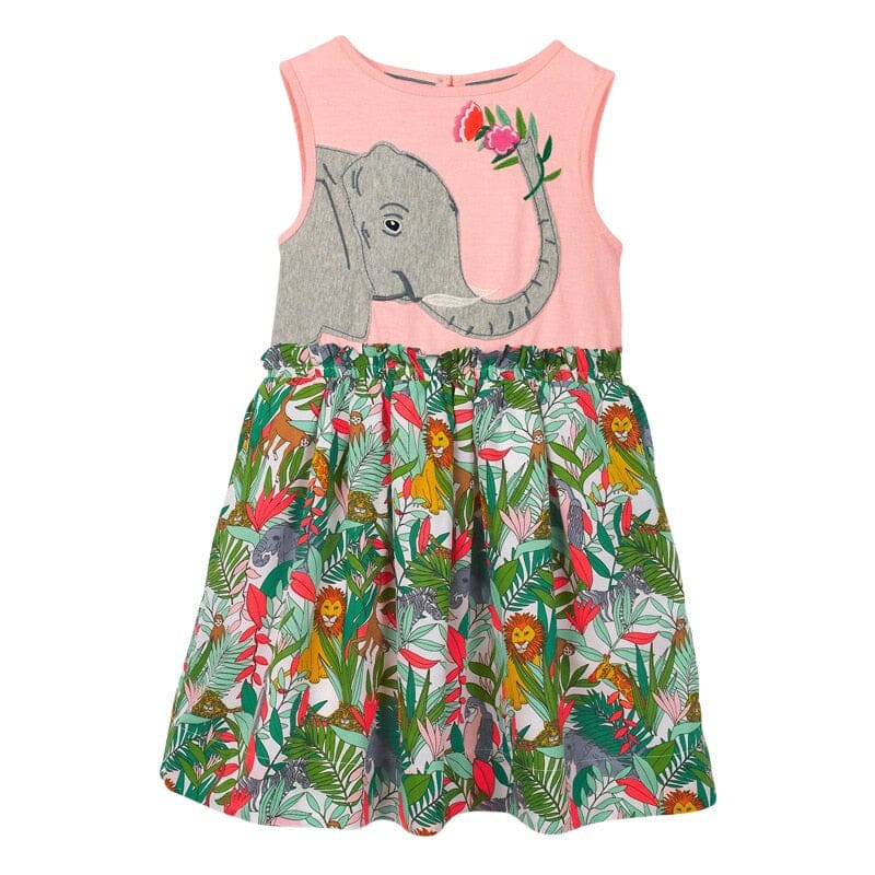 Vestido Infantil Zoo 0 Loja Click Certo Elefante 1-2 Anos 